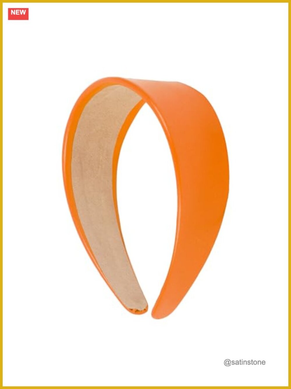 Vegan Leather Headband Women 2 Inch Non-Slip Wide Hair Accessory
